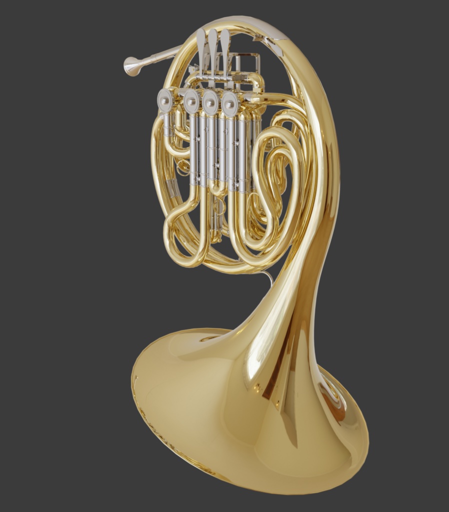 ホルン 3DCGモデル