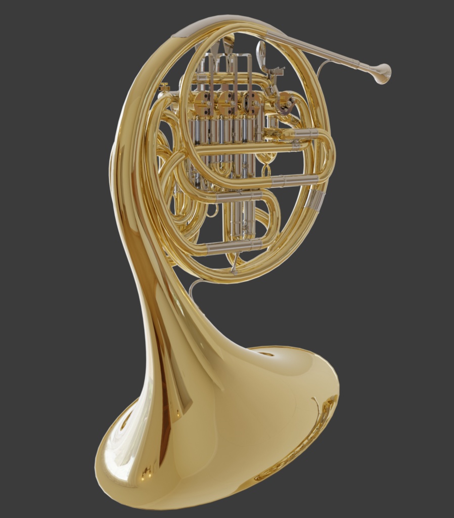 ホルン 3DCGモデル