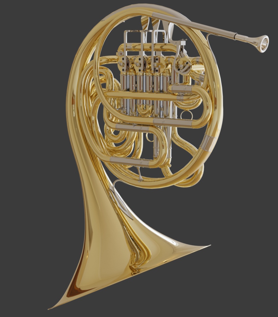 ホルン 3DCGモデル