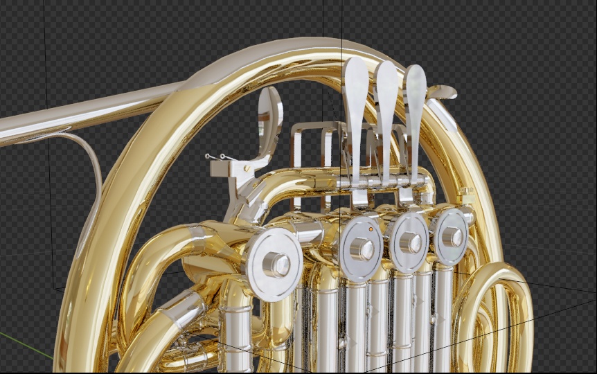 ホルン 3DCGモデル