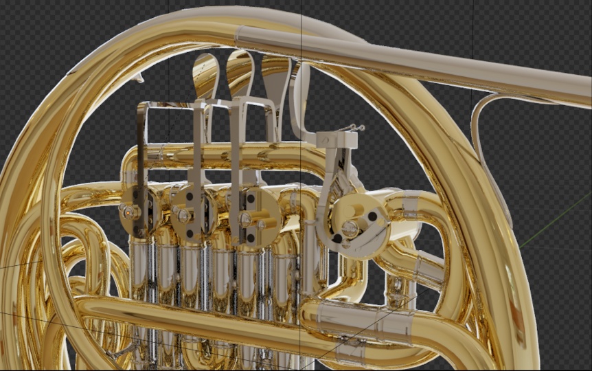 ホルン 3DCGモデル