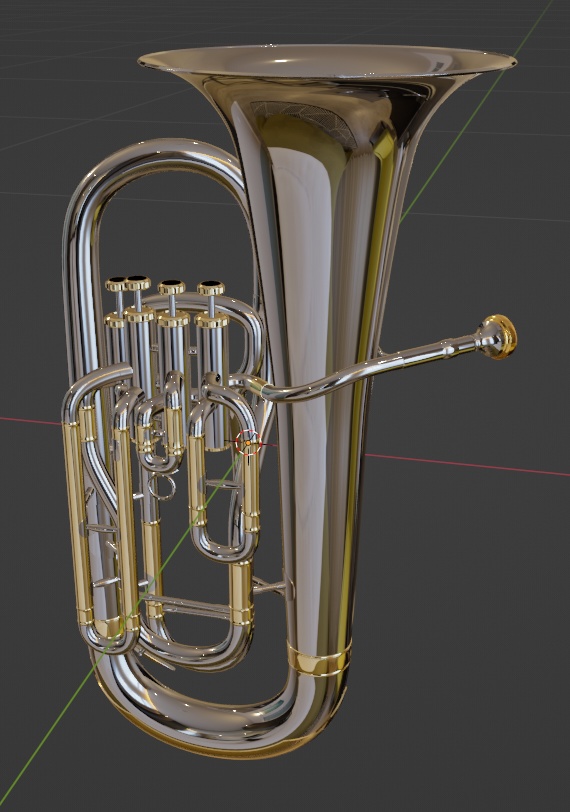 ユーフォニウム　３DCGモデル