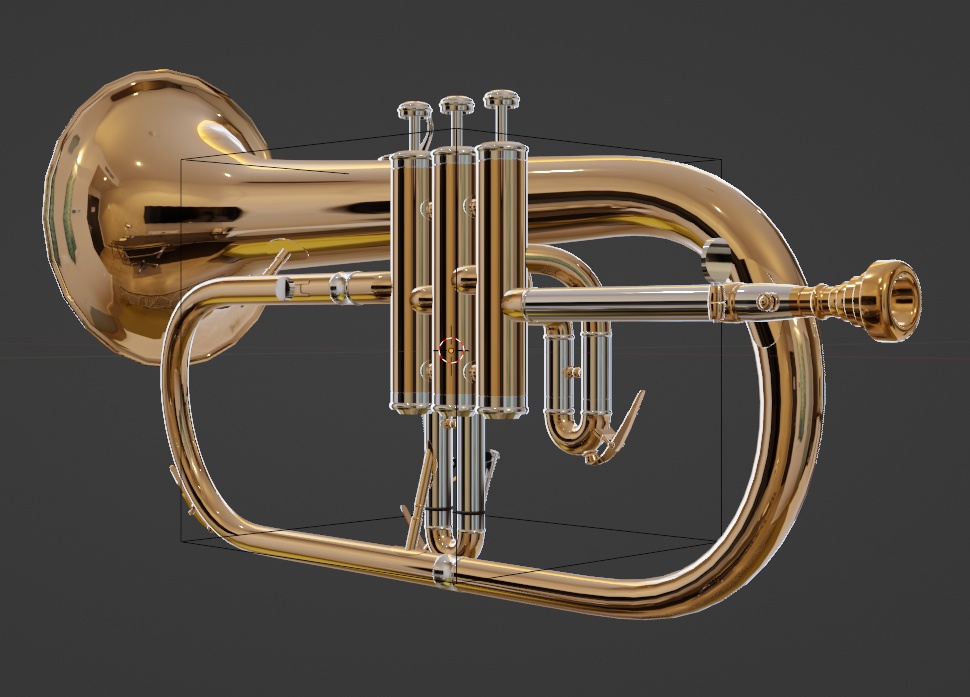 フリューゲルホルン 3DCGモデル