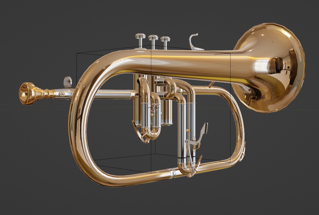 フリューゲルホルン 3DCGモデル