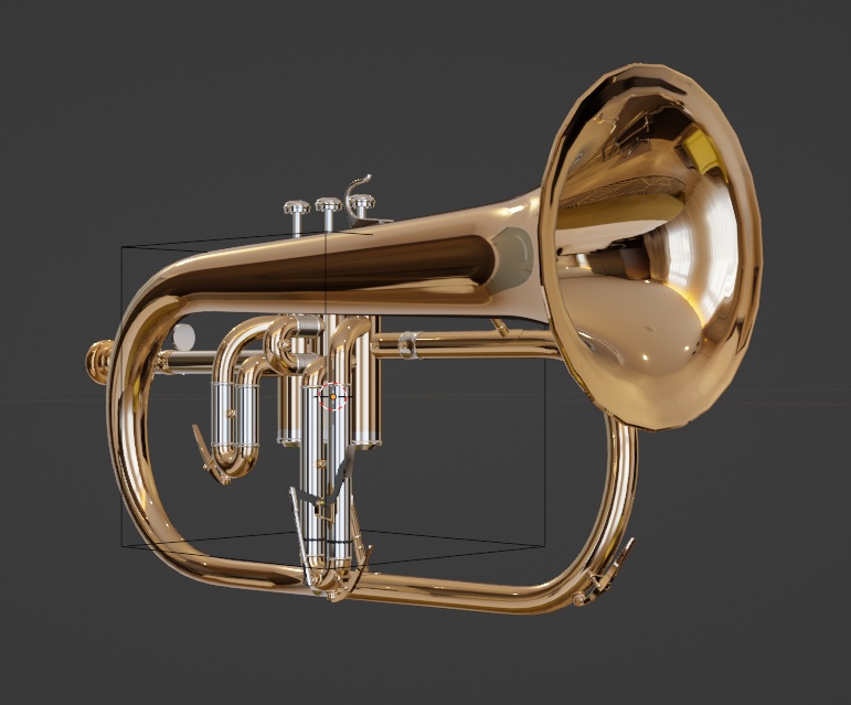 フリューゲルホルン 3DCGモデル