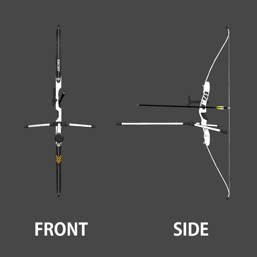 アーチェリー弓 & パーティクル入リ【3Dモデル】