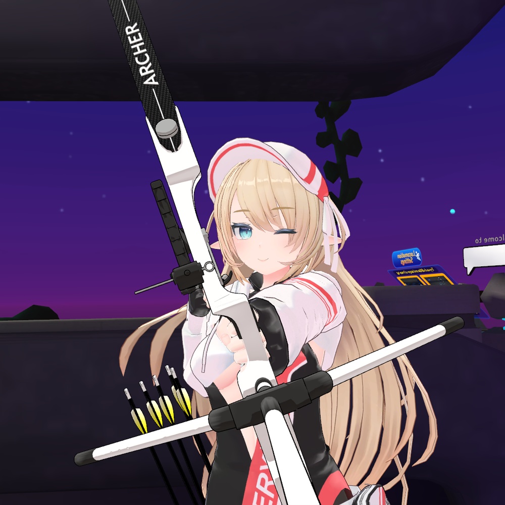 アーチェリー弓 & パーティクル入リ【3Dモデル】