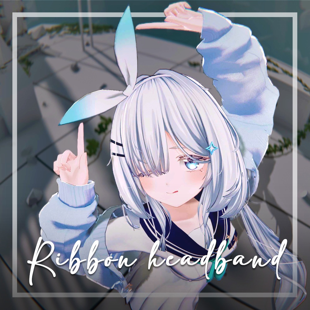 リボンカチューシャ【3Dモデル】