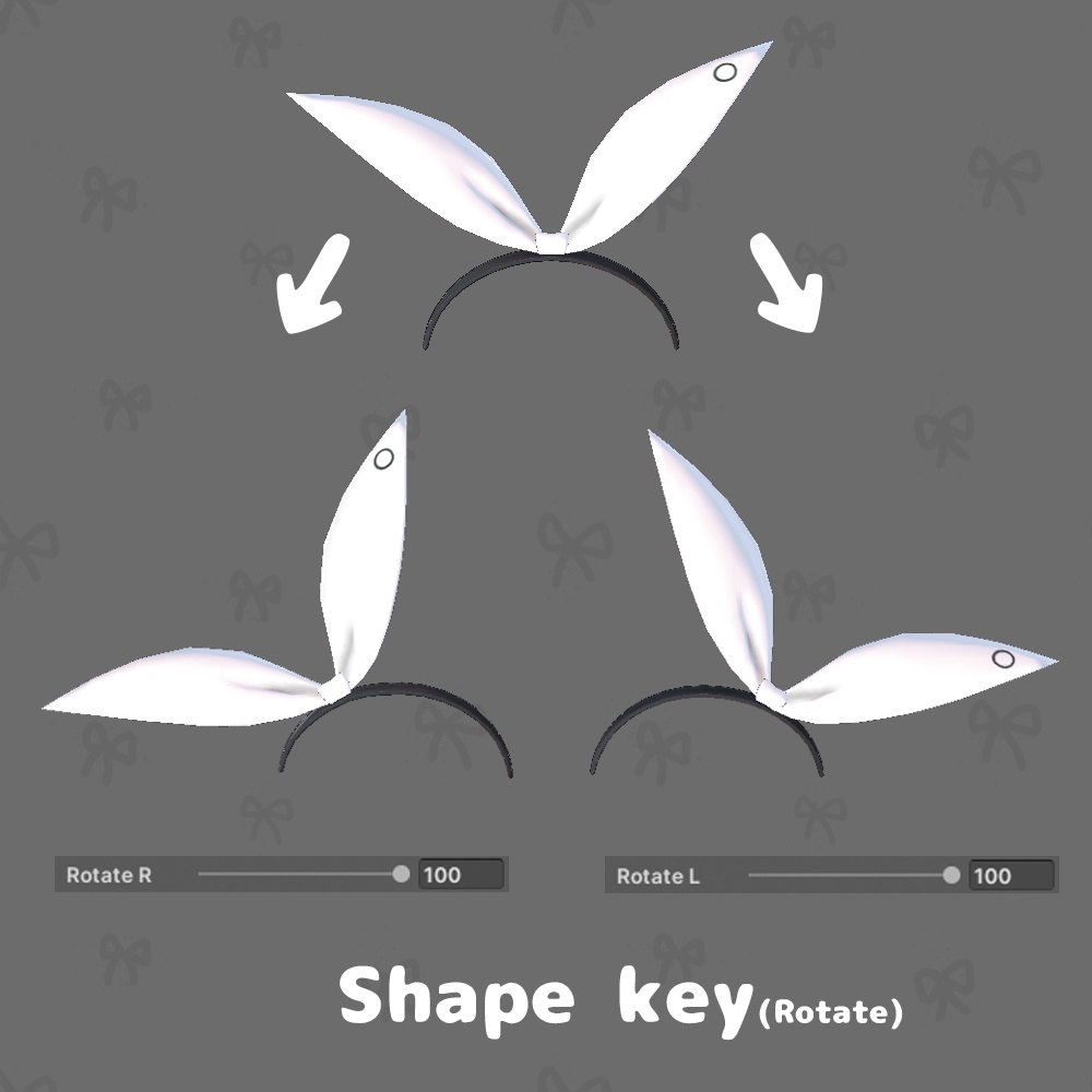 リボンカチューシャ【3Dモデル】