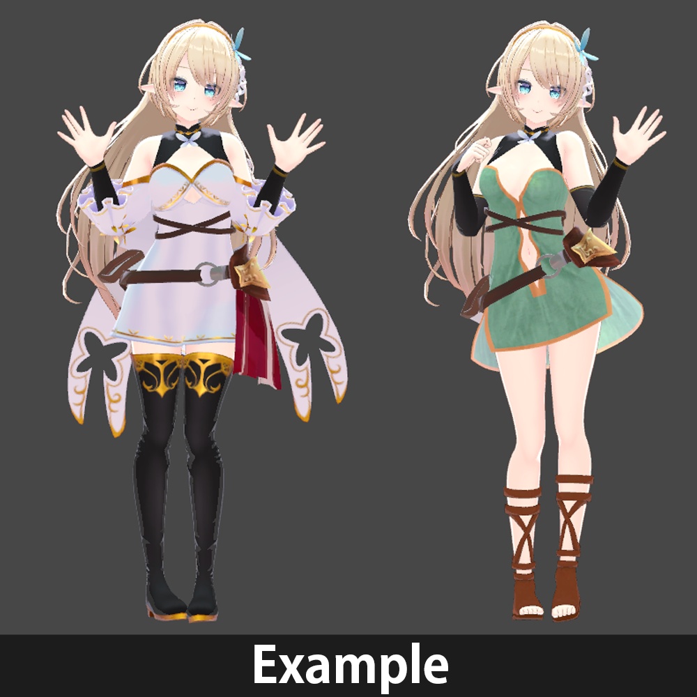 コンポジット弓 / 矢ホルダー & パーティクル入リ【3Dモデル】