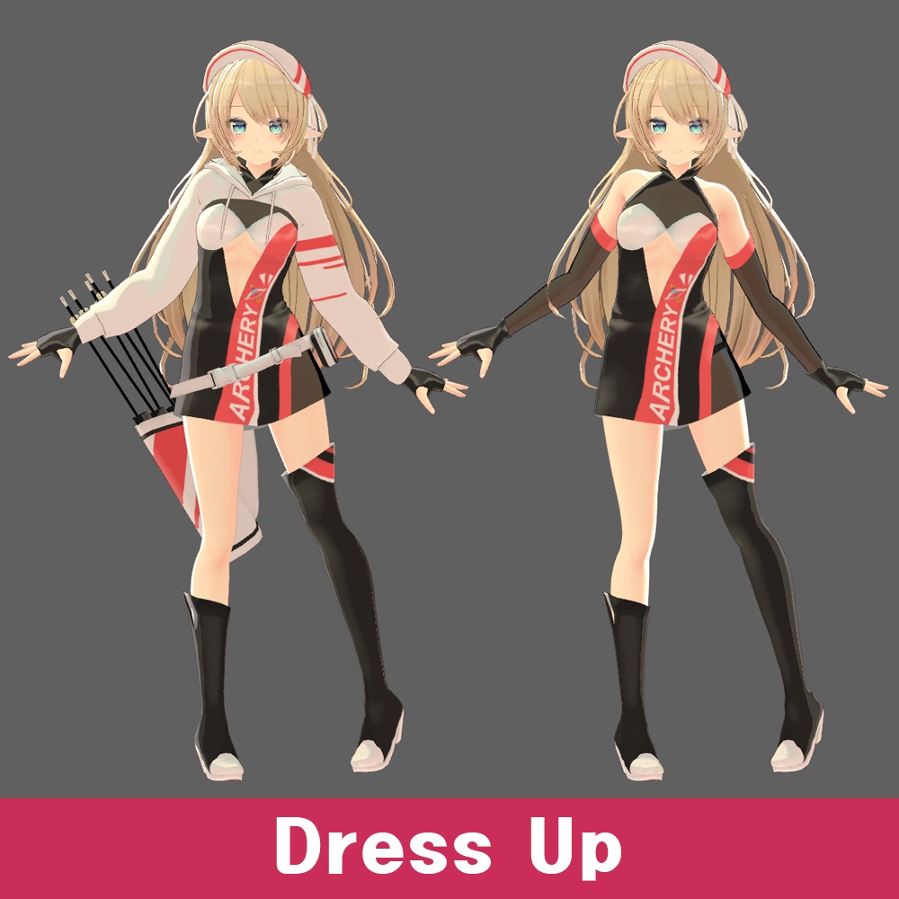 アーチェリー·ガール·ドレス【3Dモデル】