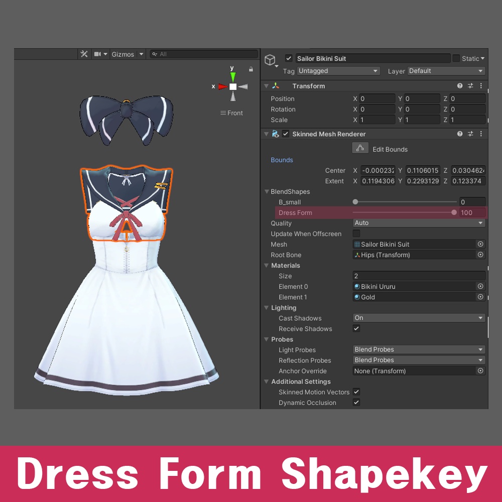 セーラービキニ (Ururu ver)【3Dモデル】