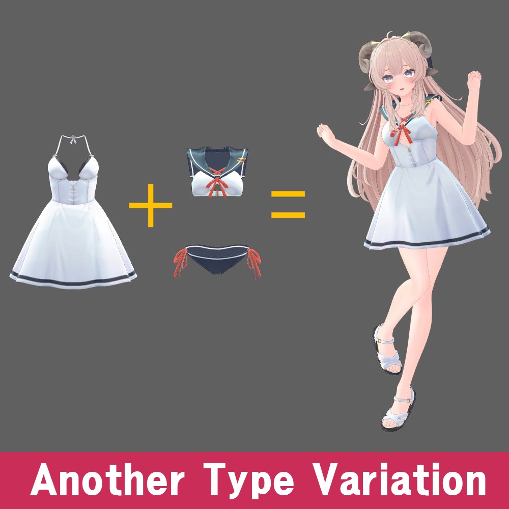 セーラービキニ (Ururu ver)【3Dモデル】
