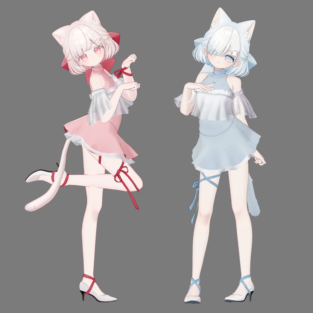 リボン・バレエコア (for Shiratsume)【3Dモデル】