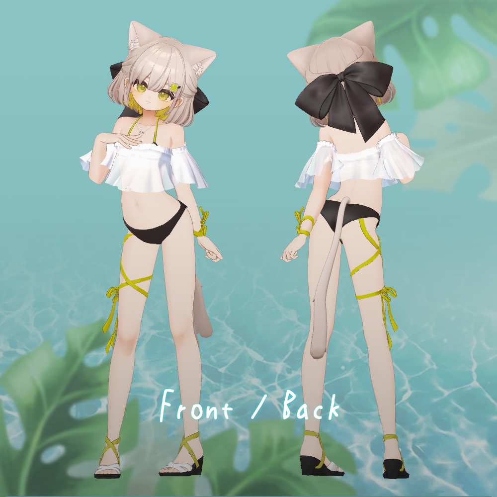 リボン・バレエコア (for Shiratsume)【3Dモデル】