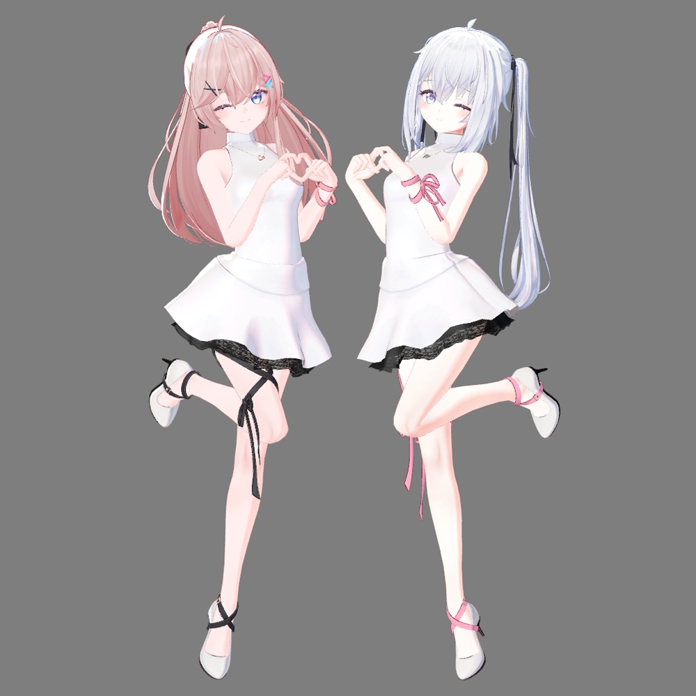 リボン・バレエコア (for Lurie / Perula / Sapphy / 心-556)【3Dモデル】