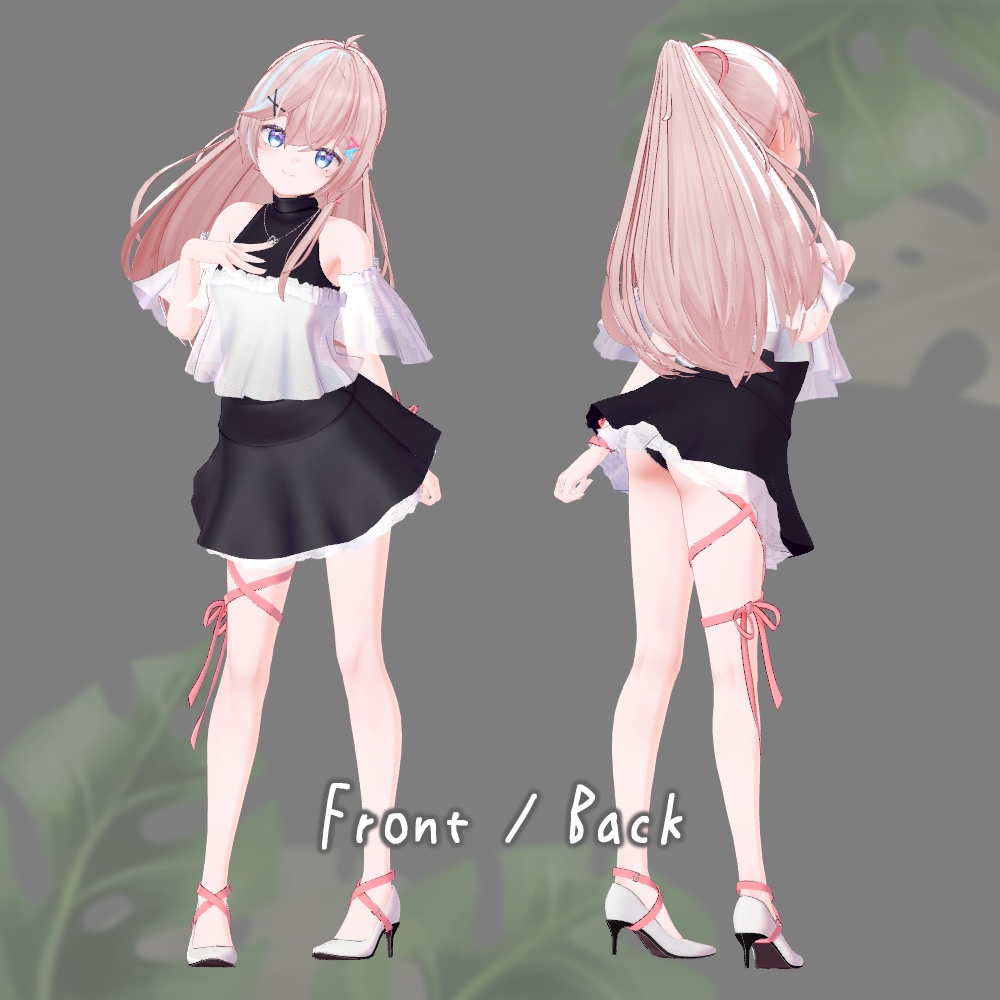 リボン・バレエコア (for Lurie / Perula / Sapphy / 心-556)【3Dモデル】