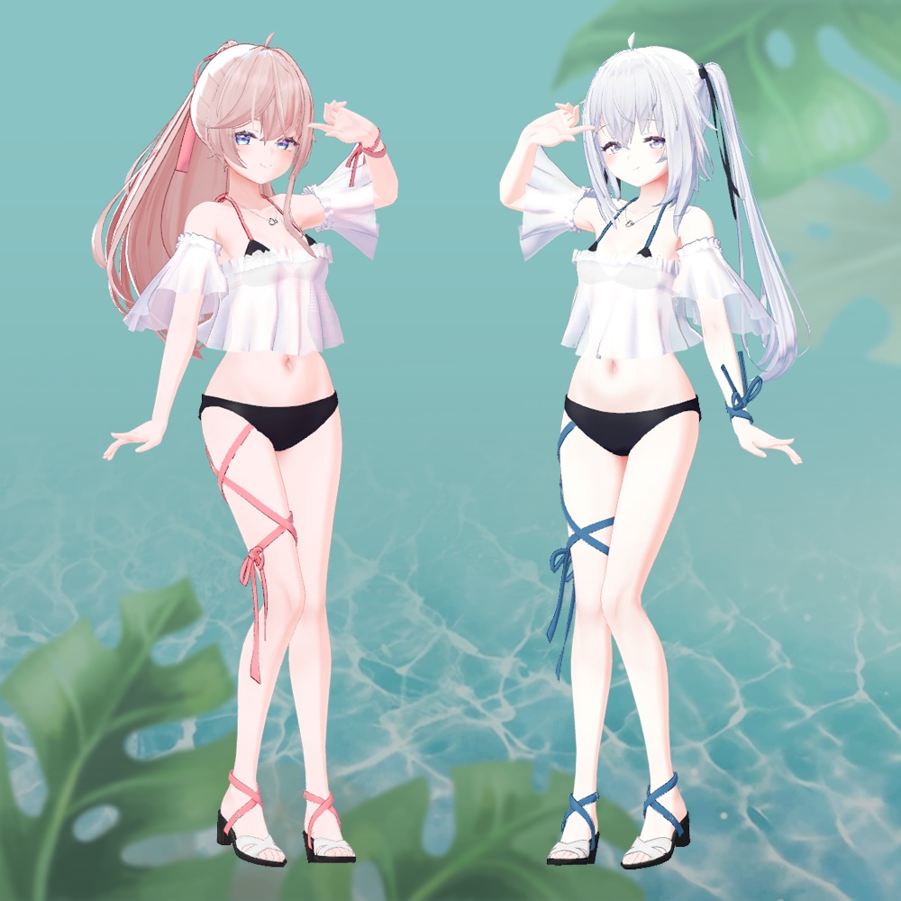 リボン・バレエコア (for Lurie / Perula / Sapphy / 心-556)【3Dモデル】