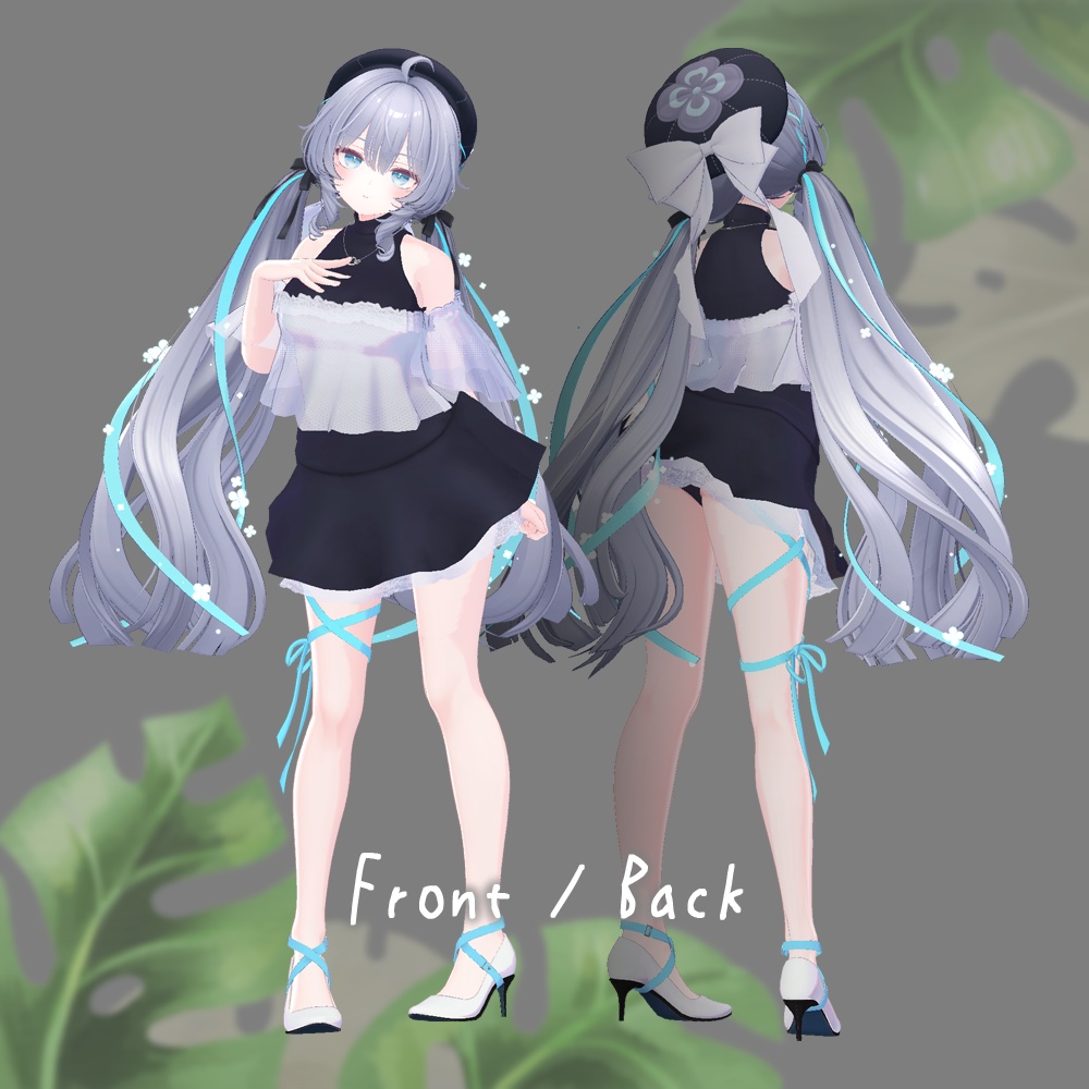 リボン・バレエコア (for Ramune / Eku / Shinano)【3Dモデル】