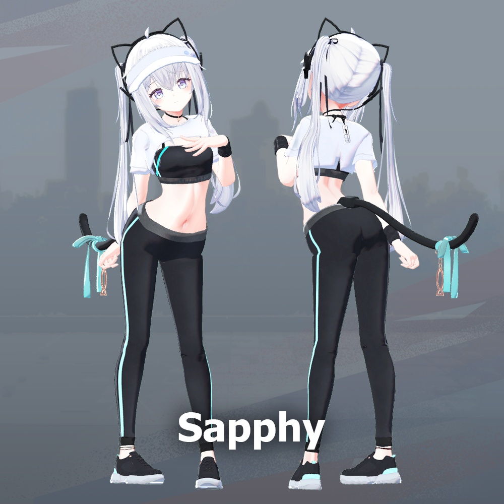 ネコ・スポーツウェア (8Avatars)【3Dモデル】