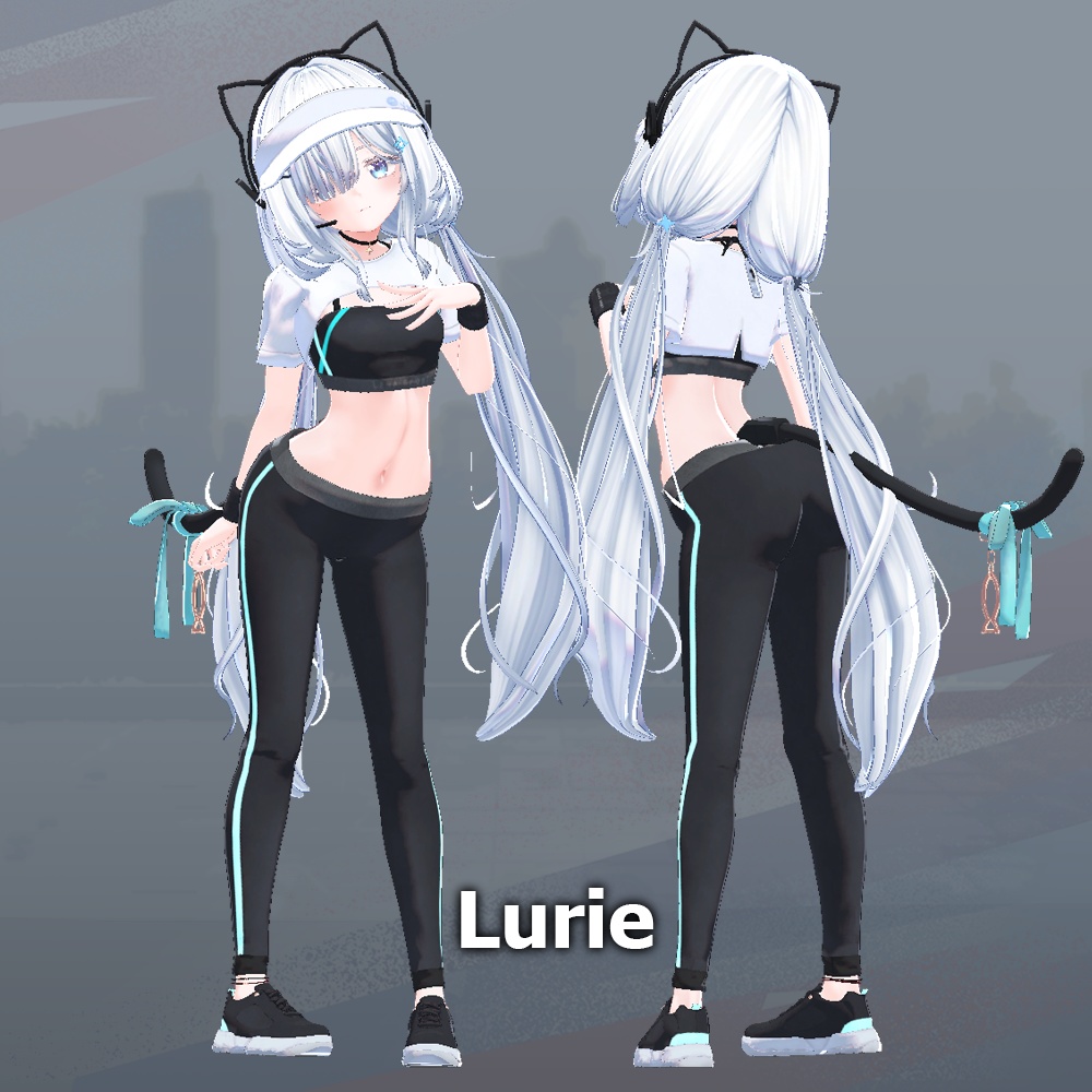 ネコ・スポーツウェア (8Avatars)【3Dモデル】