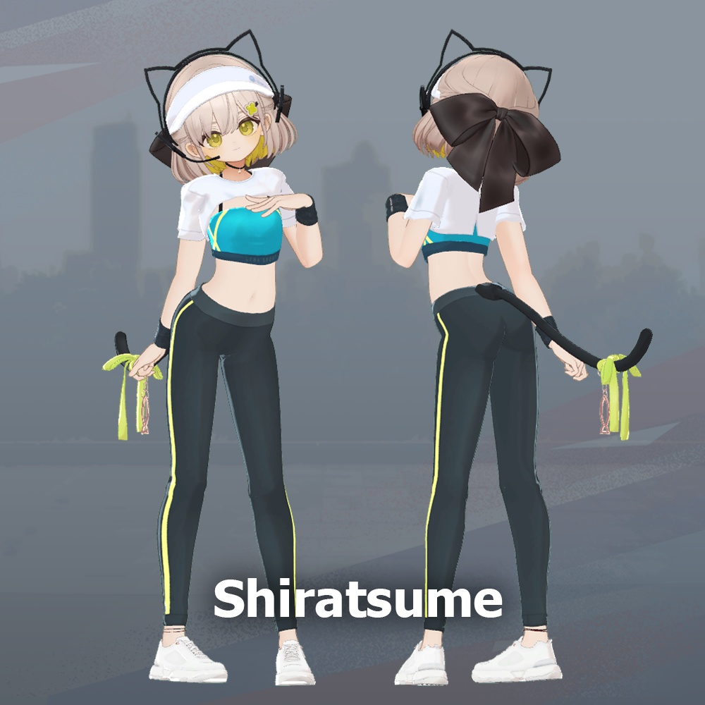 ネコ・スポーツウェア (8Avatars)【3Dモデル】