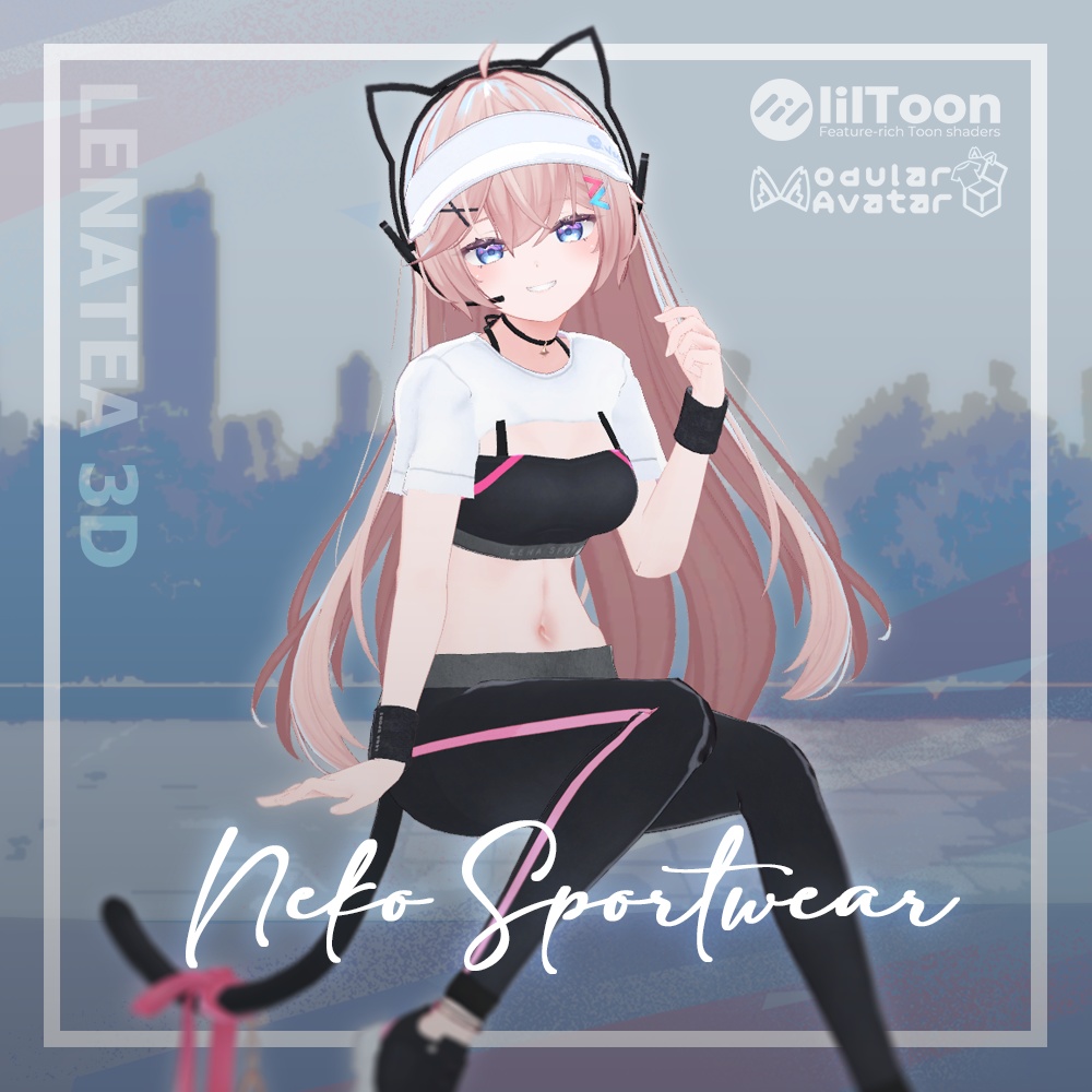 ネコ・スポーツウェア (7Avatars)【3Dモデル】