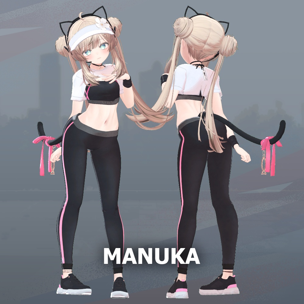 ネコ・スポーツウェア (8Avatars)【3Dモデル】