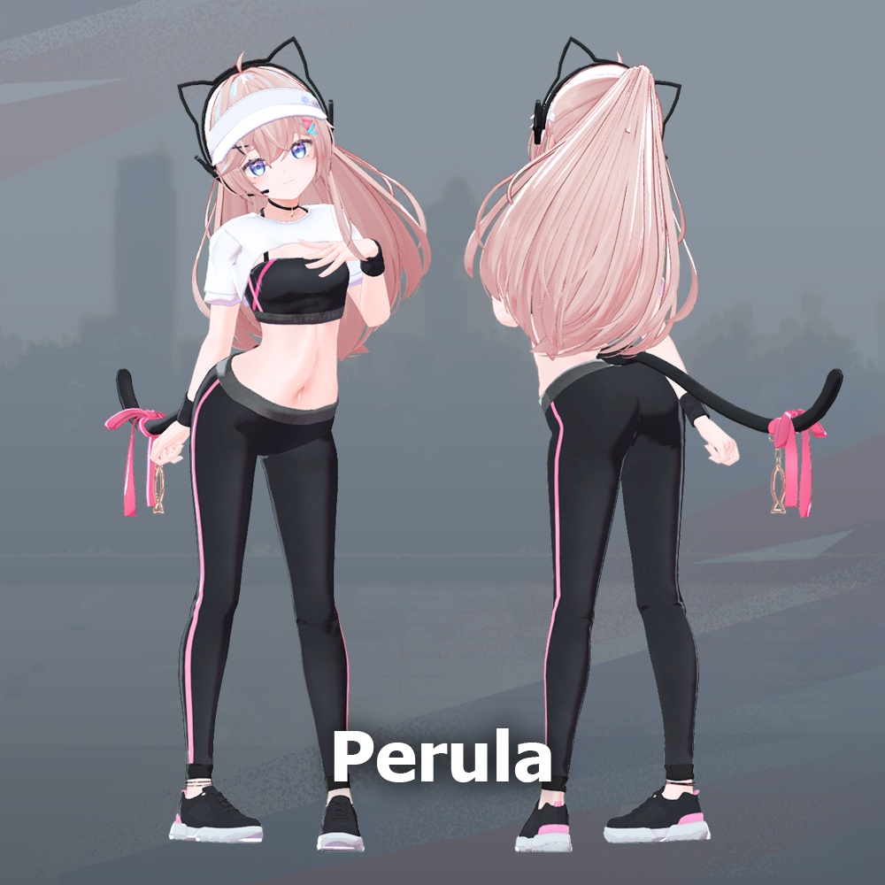 ネコ・スポーツウェア (8Avatars)【3Dモデル】