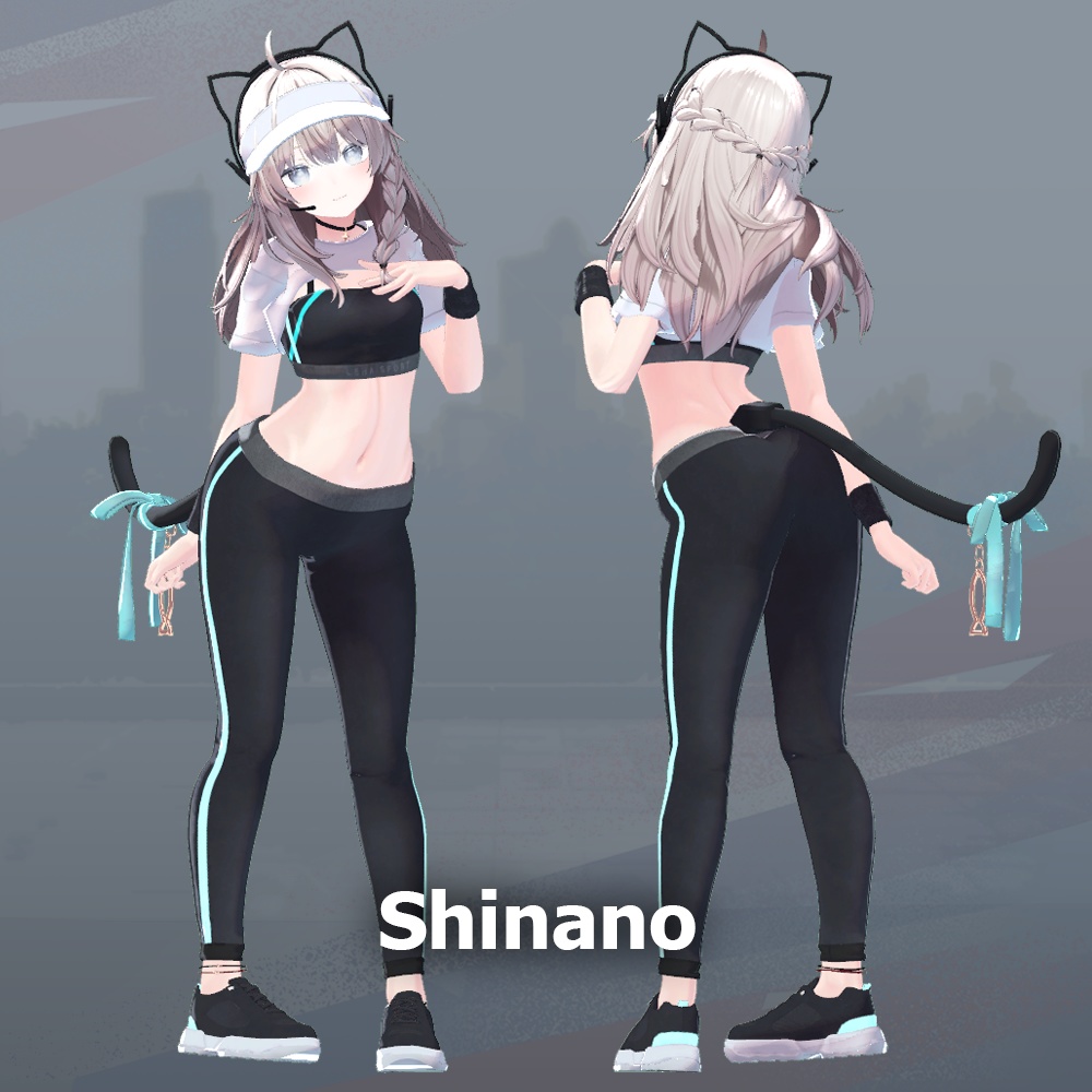 ネコ・スポーツウェア (8Avatars)【3Dモデル】