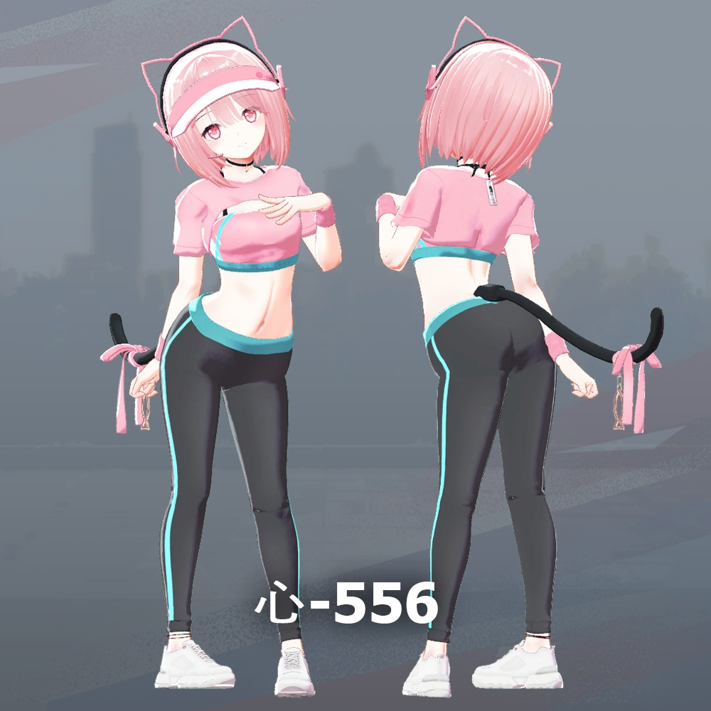 ネコ・スポーツウェア (8Avatars)【3Dモデル】