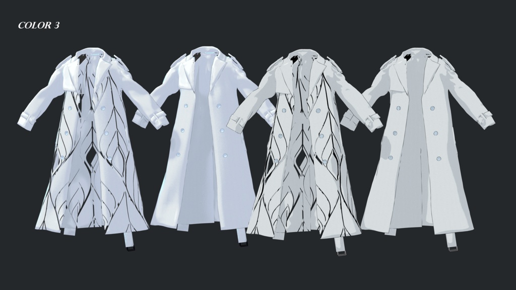 +Head / Lapwing対応衣装モデル Oversized Trench Coat