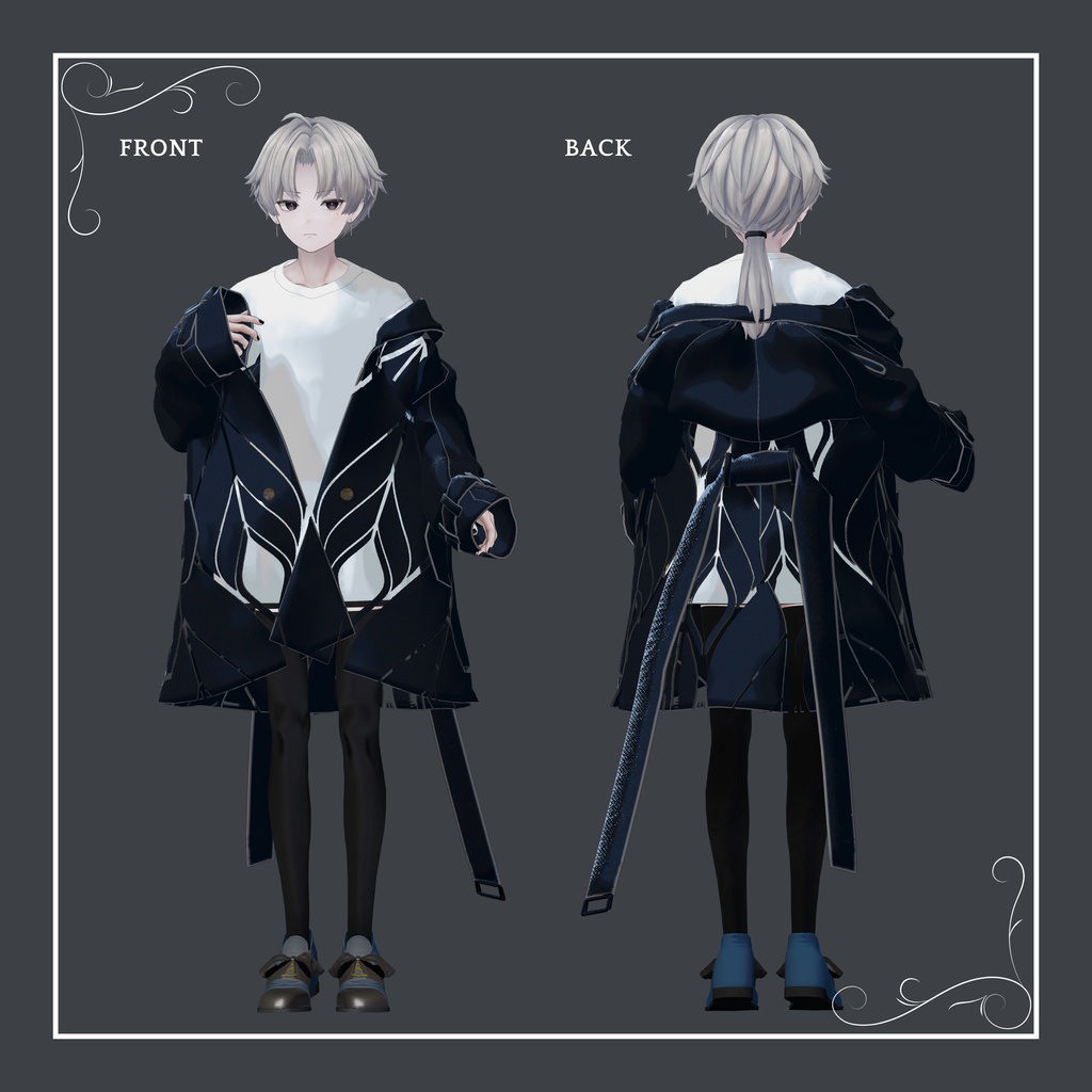 +Head / Lapwing対応衣装モデル Drop Shoulder Trench