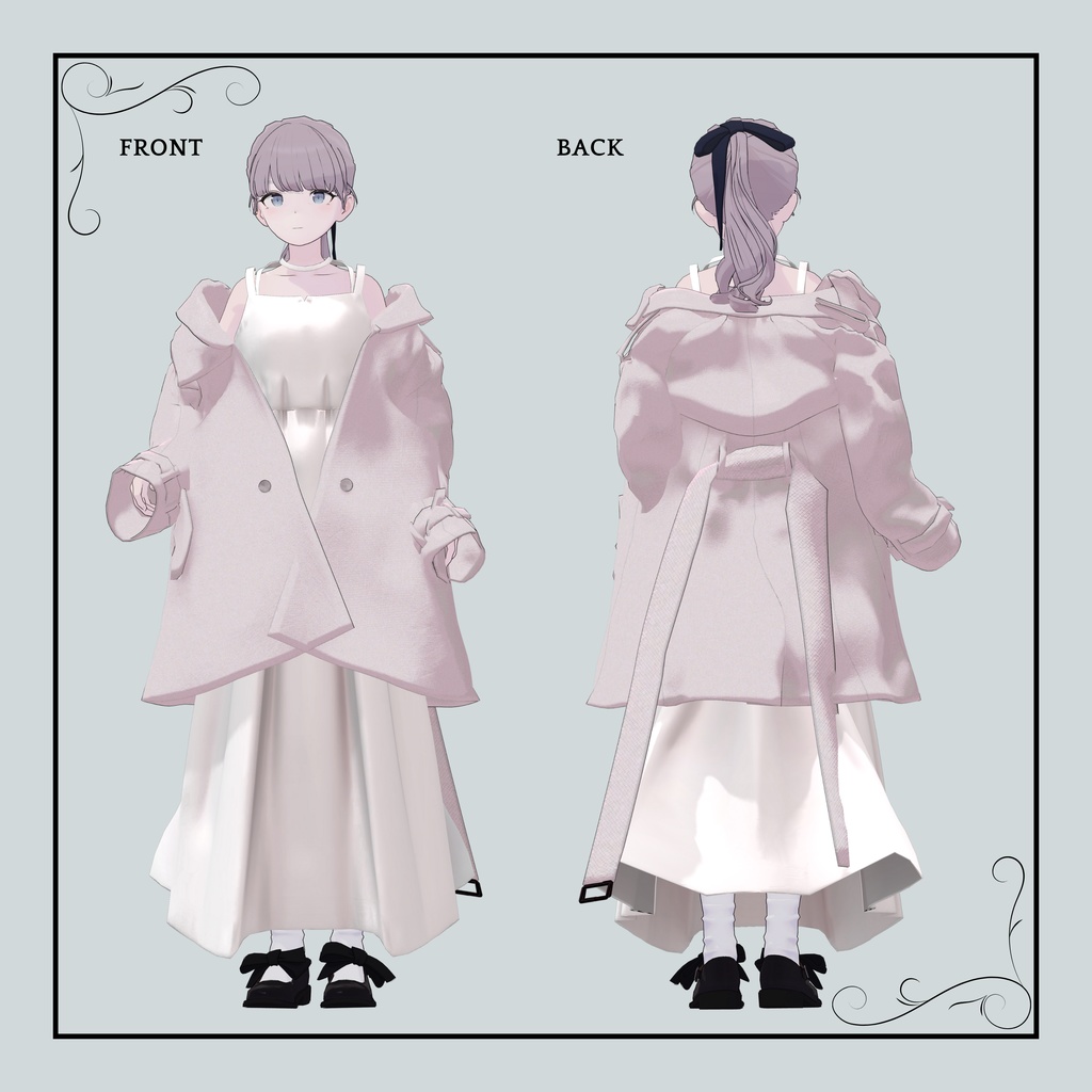 +Head / Lapwing対応衣装モデル Drop Shoulder Trench