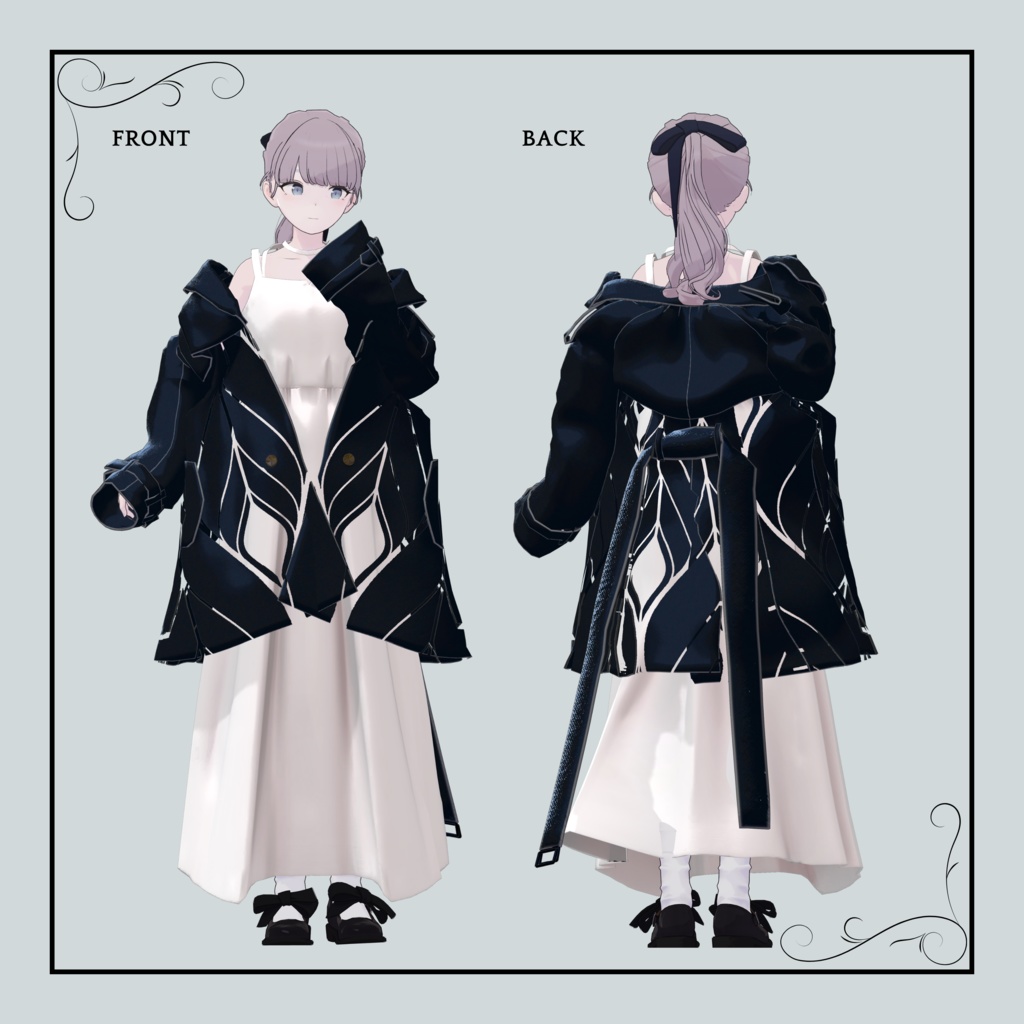 +Head / Lapwing対応衣装モデル Drop Shoulder Trench