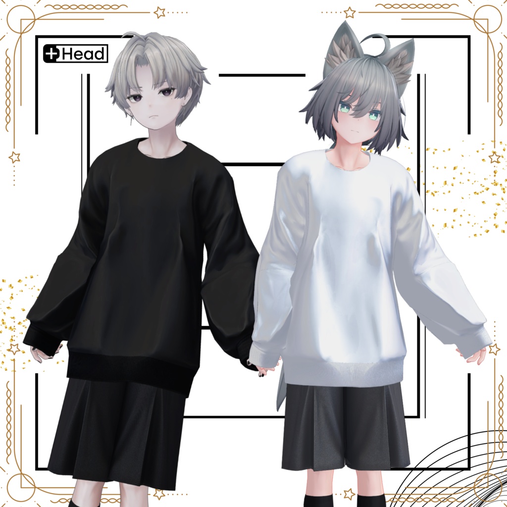 +Head対応衣装モデル Oversized Pullover
