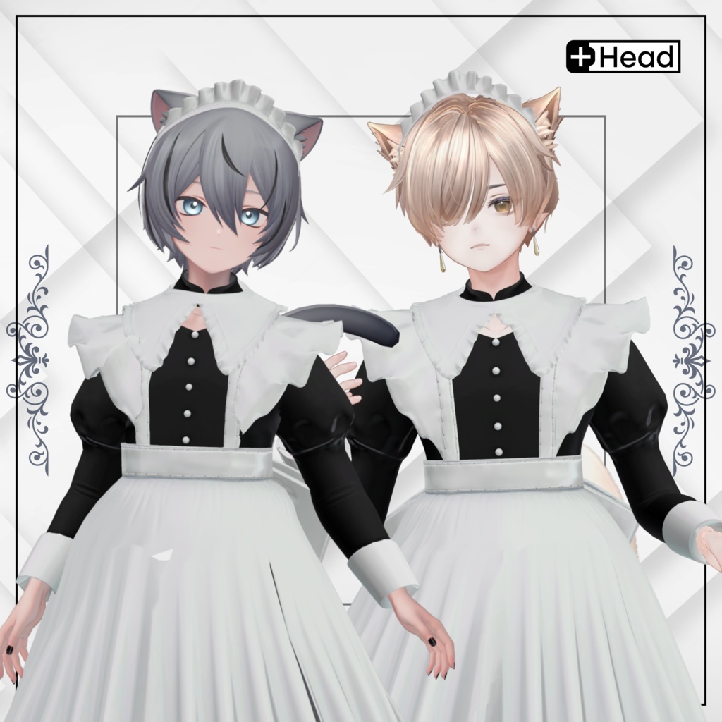 +Head / くうた対応衣装モデル Classic Maid