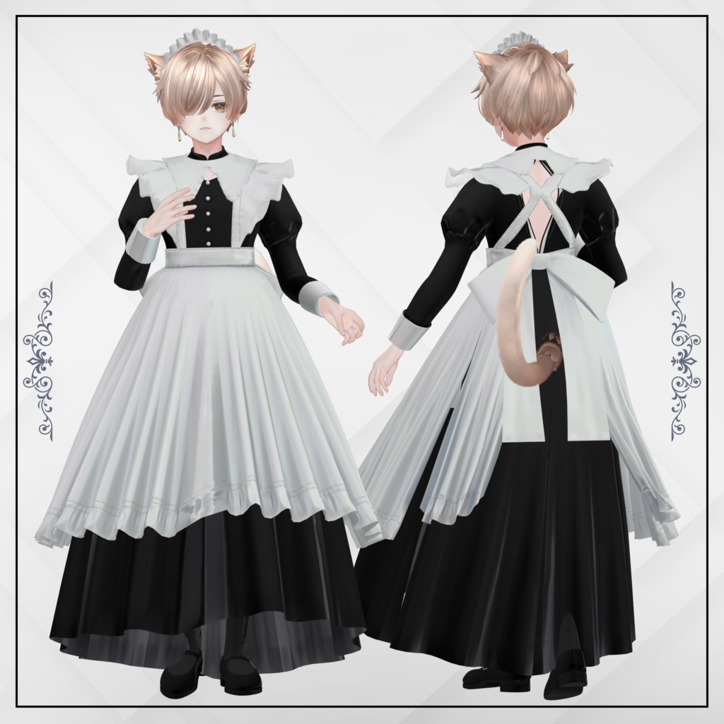 +Head / くうた対応衣装モデル Classic Maid