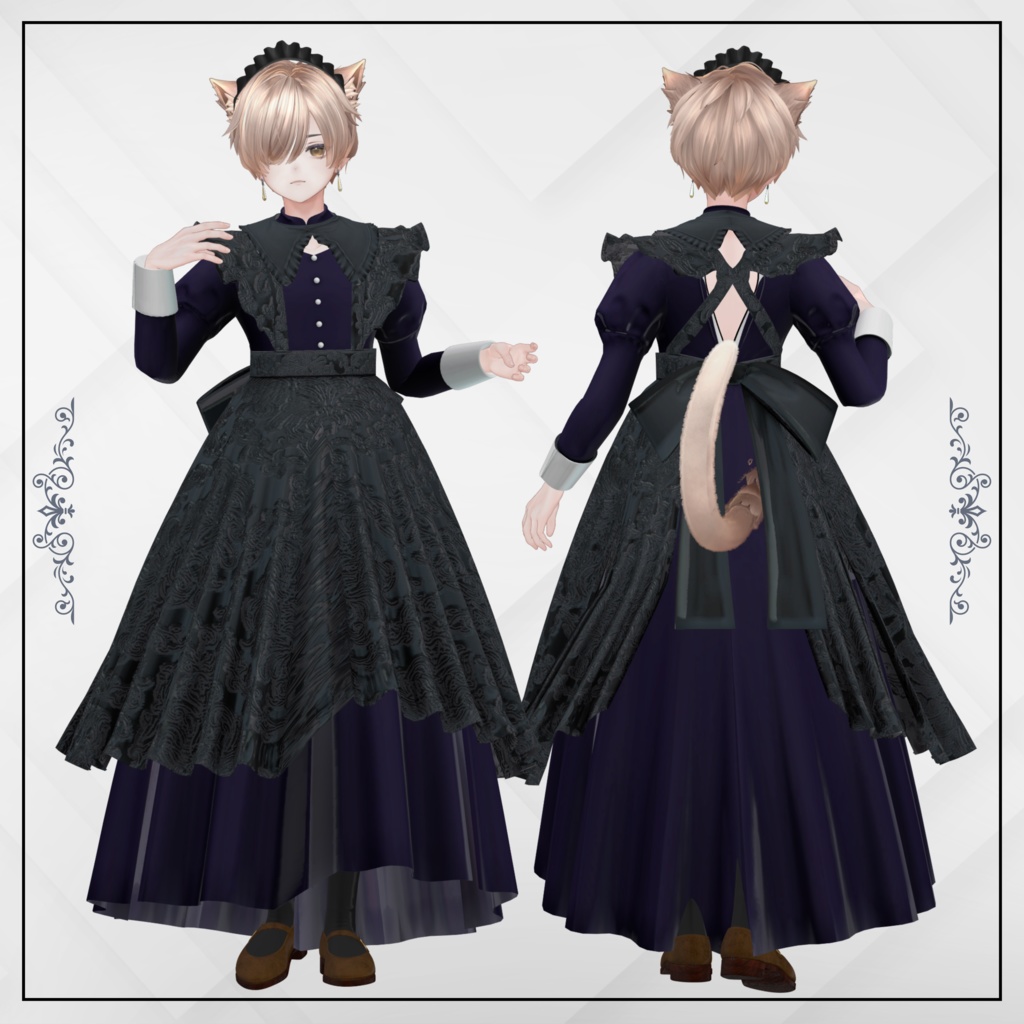 +Head / くうた対応衣装モデル Classic Maid