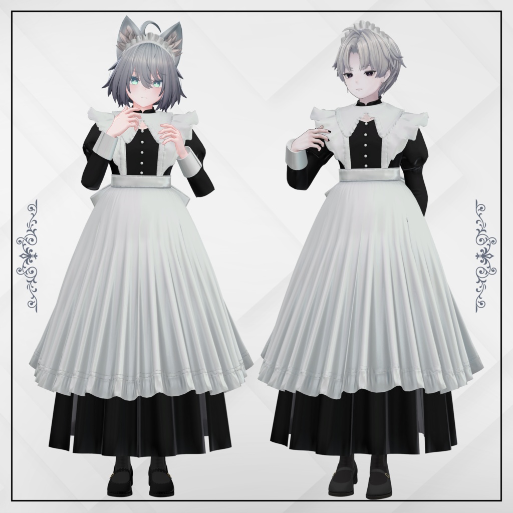 +Head / くうた対応衣装モデル Classic Maid