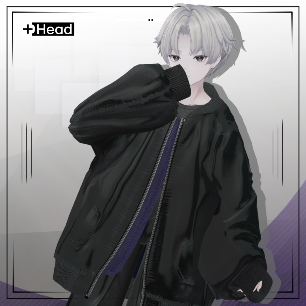 [+Head/くうた/ラシューシャ/斑霞/MARUBODY/Lapwing] Oversized MA-1