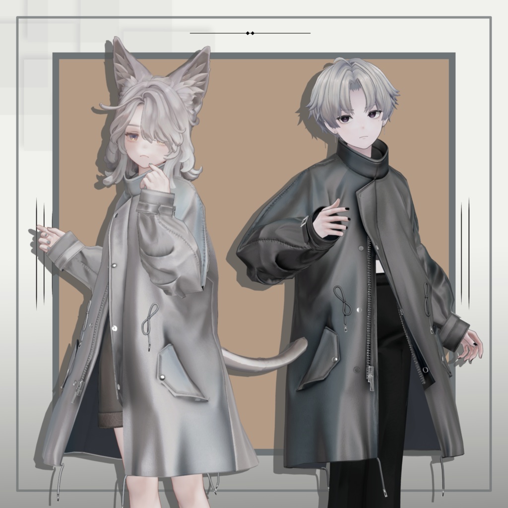 [+Head/Marycia/くうた/泣夜/ラシューシャ/斑霞/Lapwing] Oversized Mods Coat