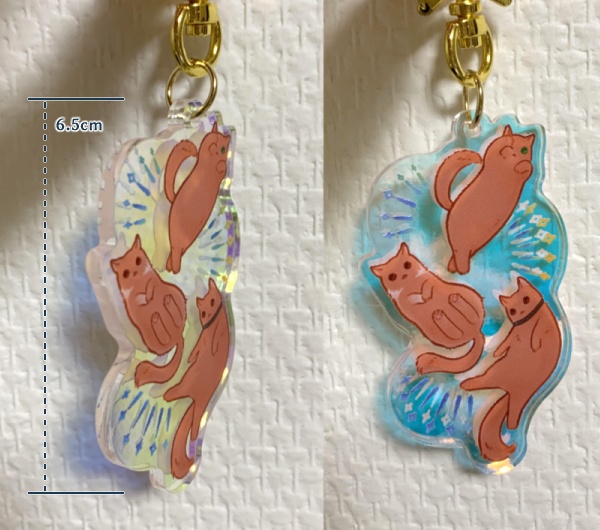 3匹の赤い猫ちゃんアクキー