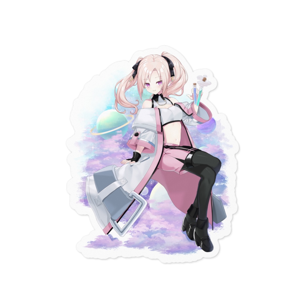 【Permanent Merch】Hoshifuri Iku Key Visual Sticker // 星降いくキービジュアルステッカー
