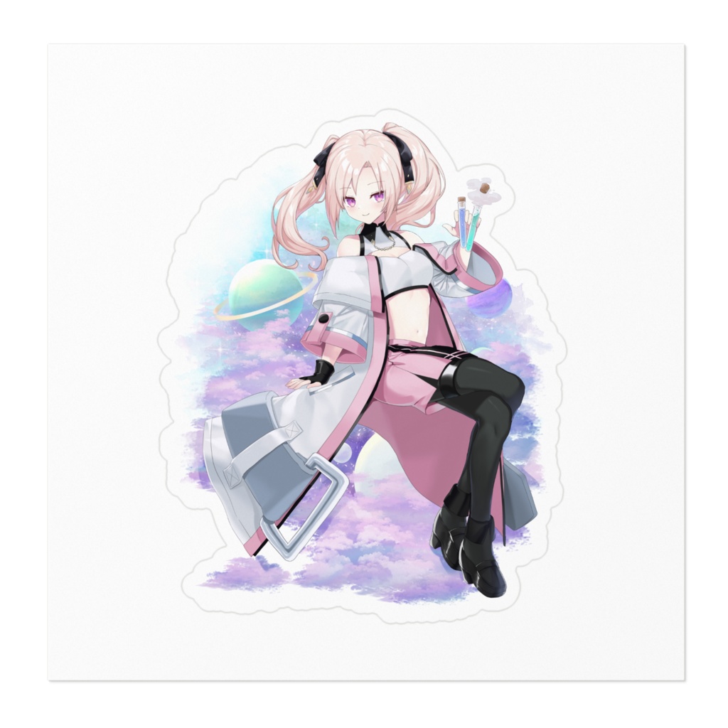 【Permanent Merch】Hoshifuri Iku Key Visual Sticker // 星降いくキービジュアルステッカー
