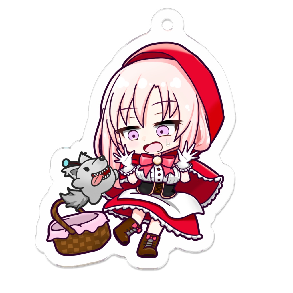 【2024 Halloween Merch】 Happy Himeween! Acrylic Keychain (Little Red Iku) / ハッピーヒメウィーン！アクリルキーホルダー（赤ずきんいくver.）