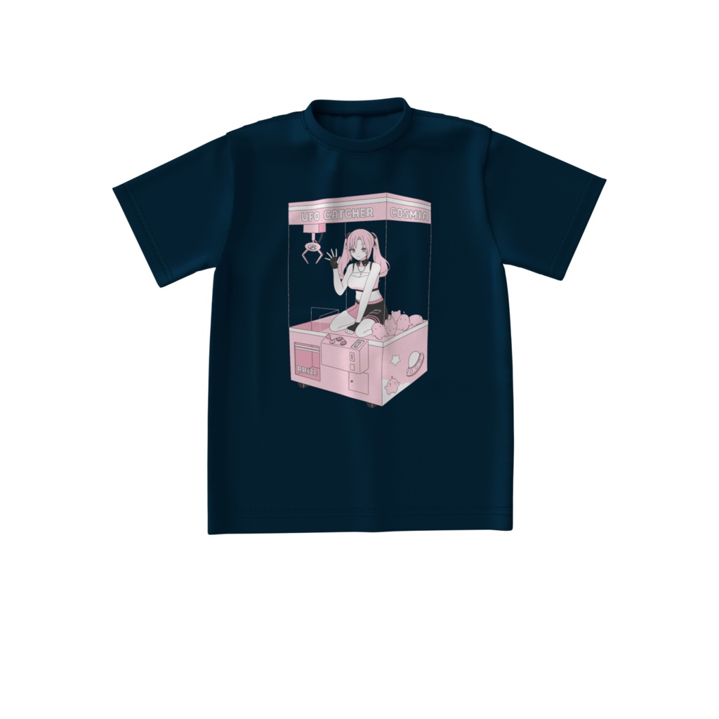 【4th Anni Merch】 UFO Babe (Momo ver.) Big Navy Blue Tee / 【4周年記念】ネイビーブルーゆったりフィットTシャツ