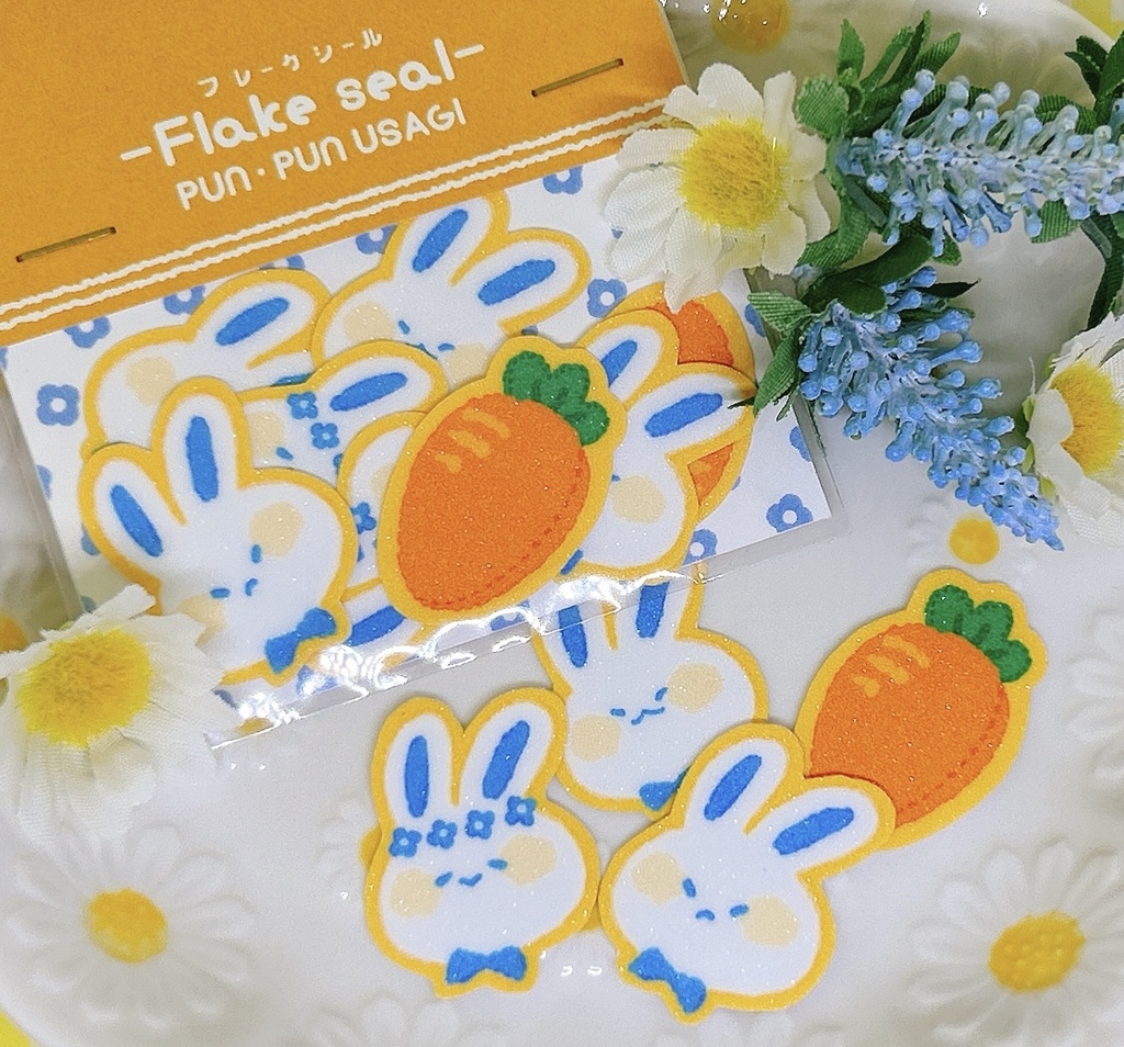 フレークシール(うさぎ) -Flake seal(rabbit)