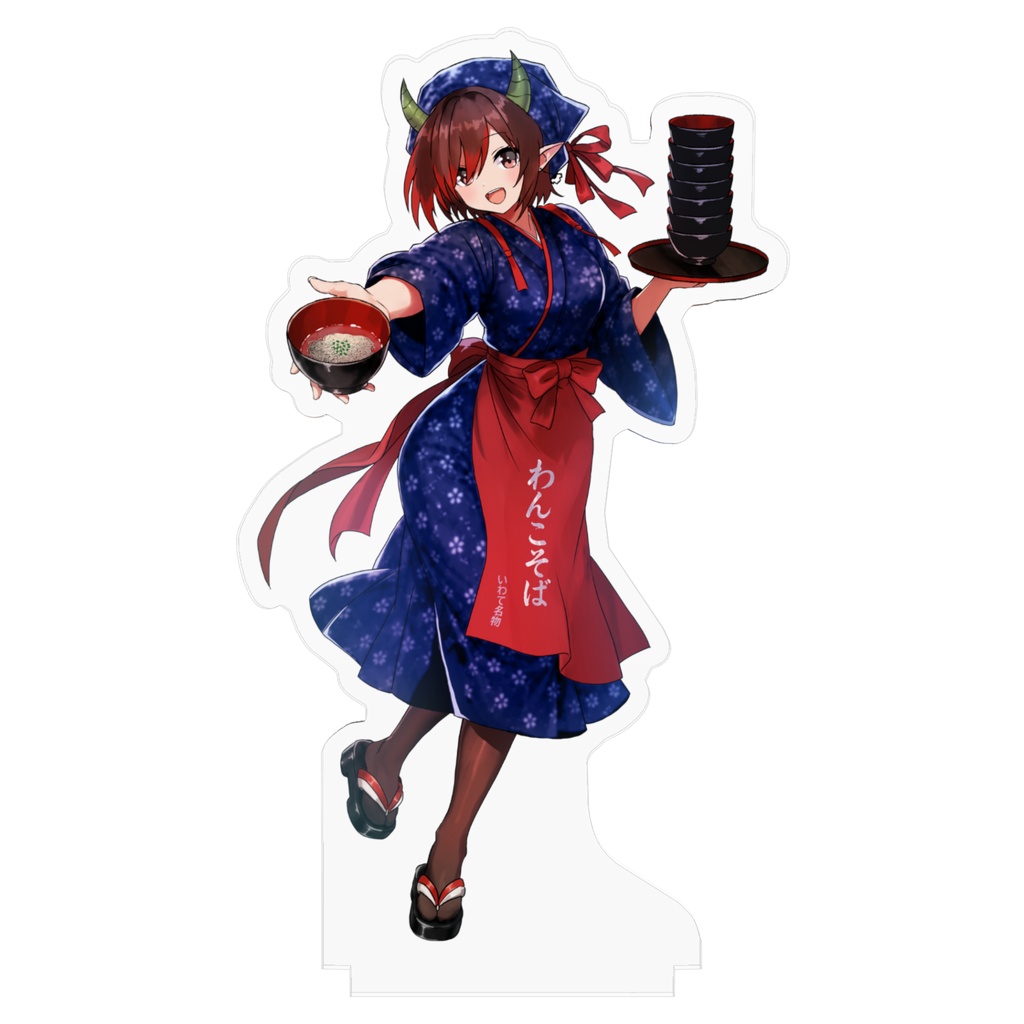 【期間限定】📣ボイス特典つき!登録者8000人記念🎊WA!和!8!わんこそばお給仕ひっつみちゃんアクリルフィギュア🥢🎀