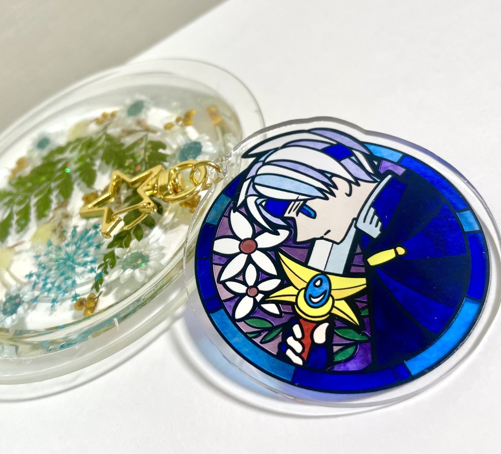 ステンドグラス風アクリルキーホルダー【シェゾ】
